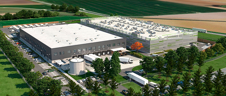 Parkhaus für Amazon-Vans