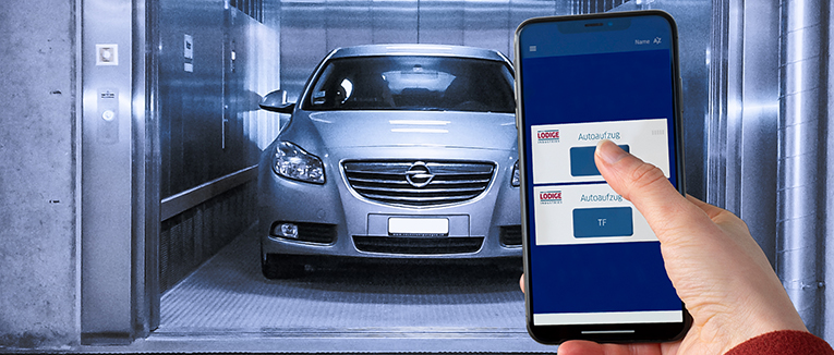 Autoaufzüge mit dem Smartphone bedienen