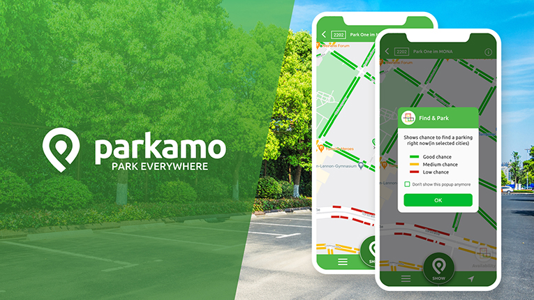 Parkamo integriert Find & Park
