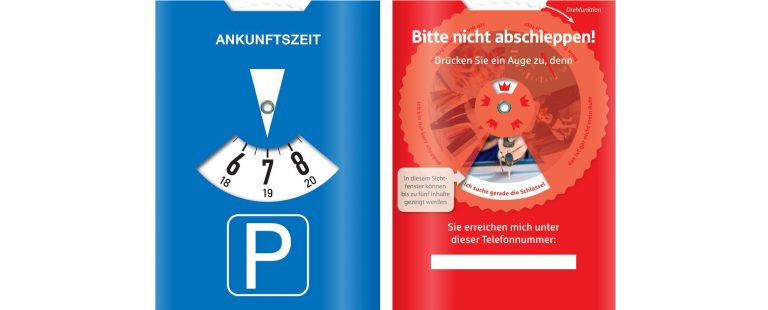Die Parkscheibe als ökologisches Werbemittel