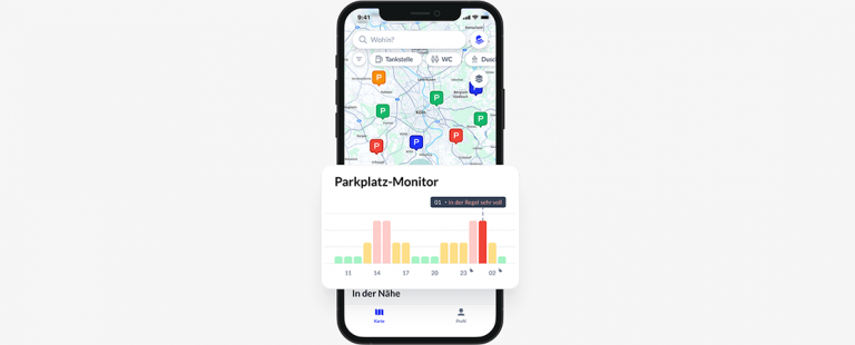 Prognose für freie LKW-Parkplätze per App