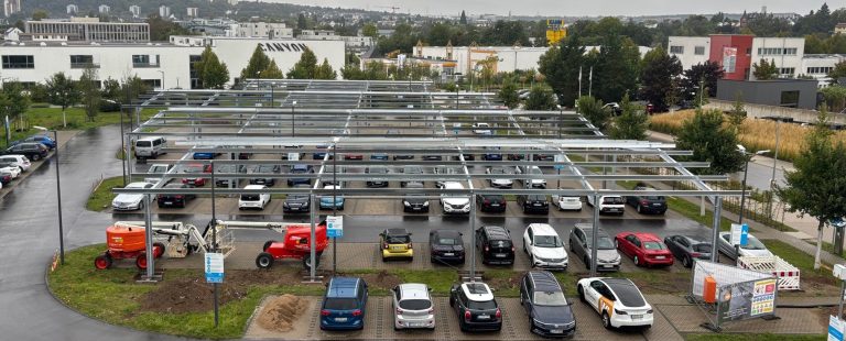 Wi SOLAR BAU realisiert Solarparkplatz am Moselbad in Koblenz