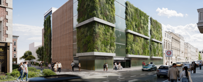 Visualisierung der neuen Quartiersgarage in Mönchengladbach – © EWMG/baugenehmigung.net